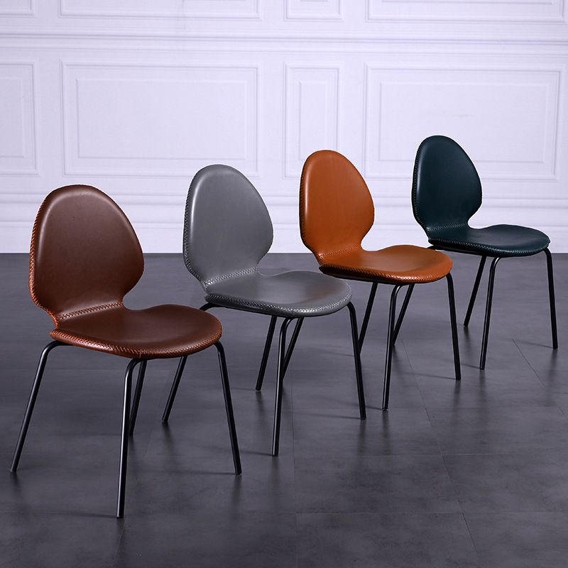 Contemporary Side Chair PU Leather Dining Chair for Home Use