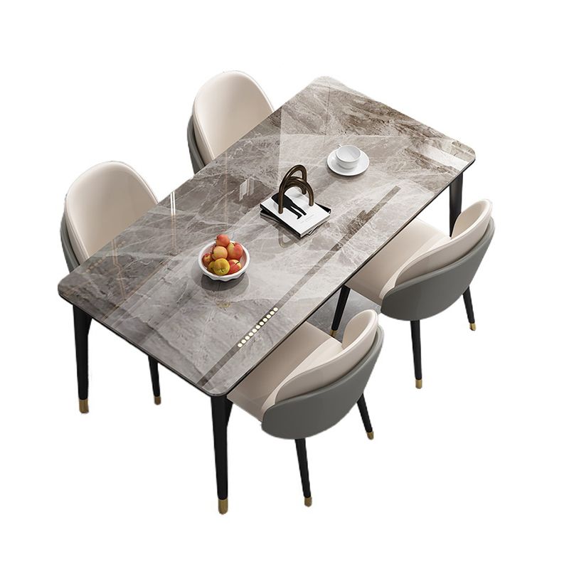 Modern 1/2/5/7 Pieces Dining Set Rectangle Faux Marble Dining Table for Dining Room