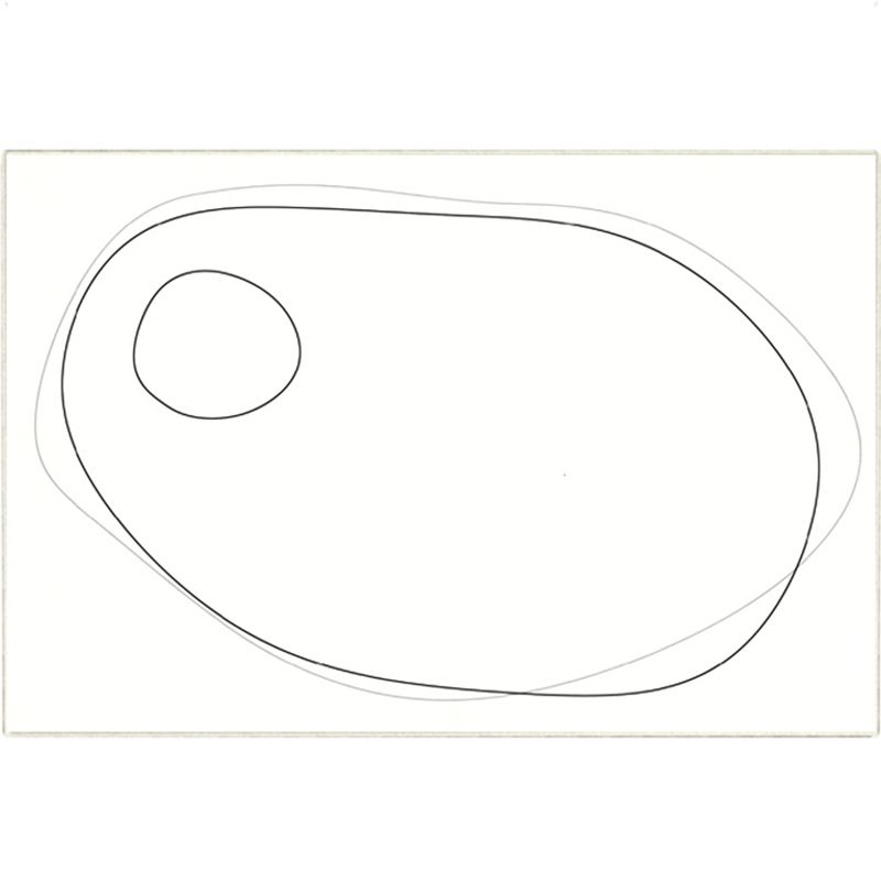 White Line Pattern Area Carpet Modern Polyester Area Rug Non-Slip Backing Rug for Home Decor