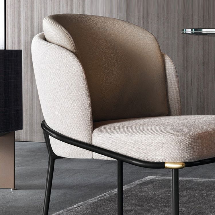 Modern Style Chairs Dining Armless Chairs with Metal Legs for Kitchen