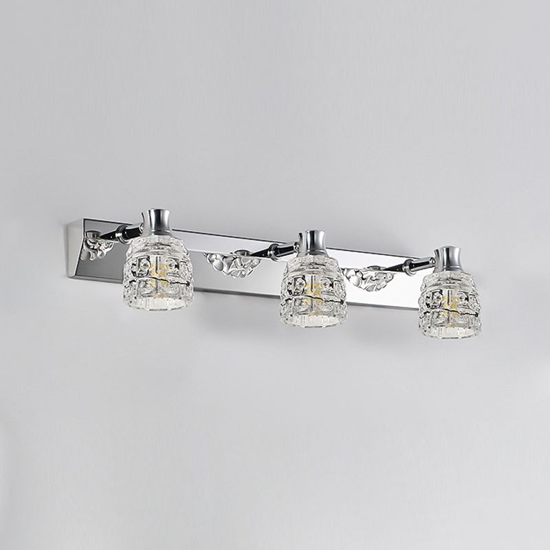 Modern de maquillaje simple espejo ligero ligero de baño de baño de acero inoxidable lámpara de espejo de acero inoxidable