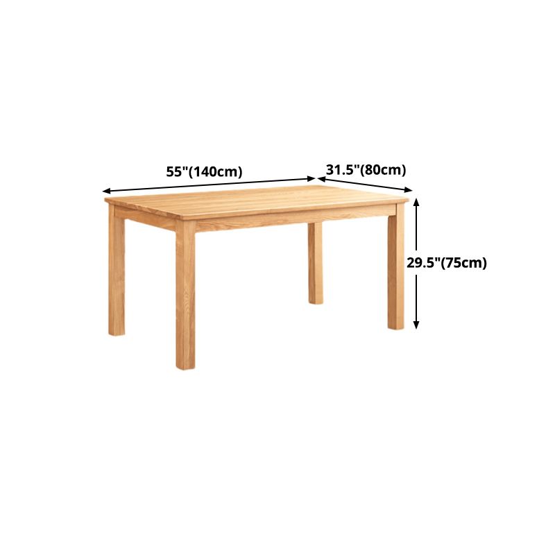 Table à manger rectangulaire de Style milieu du siècle, table à manger en bois massif pour la maison
