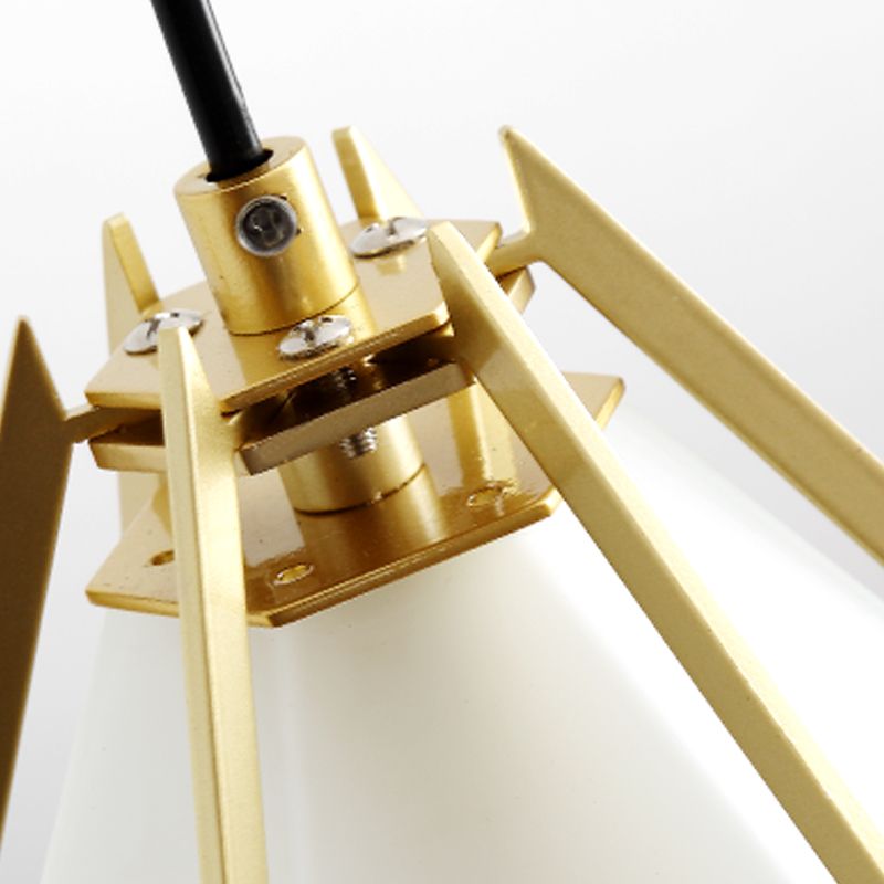 Pendoir en verre post-moderne Lumière de coucher de chevet à 1 lumière