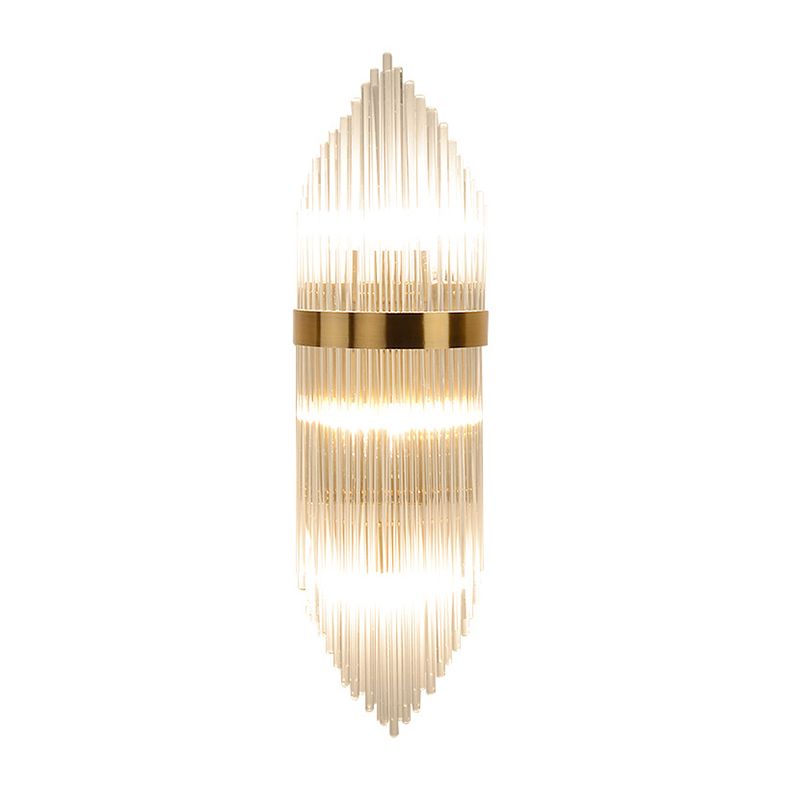 Unique Shape Wall Light Fixture Modern Crystal Wall Mounted Lighting in Gold Finish