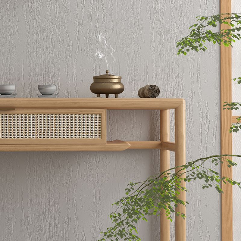 Rectangle Shape Contemporary Console Table Natural/Brown Ash Console Sofa Table