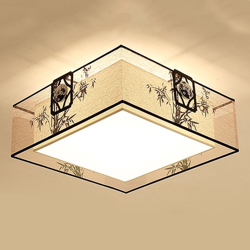 Geometría de forma de techo de forma de techo Monte de hierro con pantalla de tela para el pasillo