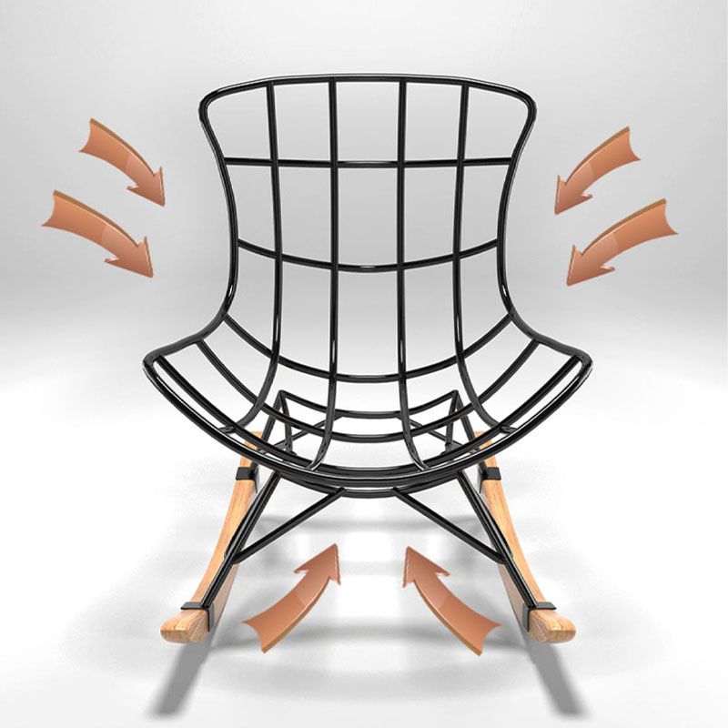 Living Room Simple Rocker Chair Modern Style Waterproof Single Rocker Chair