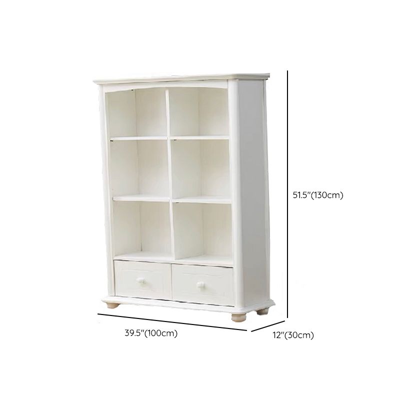Wooden Closed Back Bookcase Standard Contemporary Bookshelf with Shelves