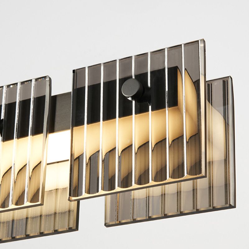 Contemporary Hanging Light Glass Island Light Fixture for Dining Room