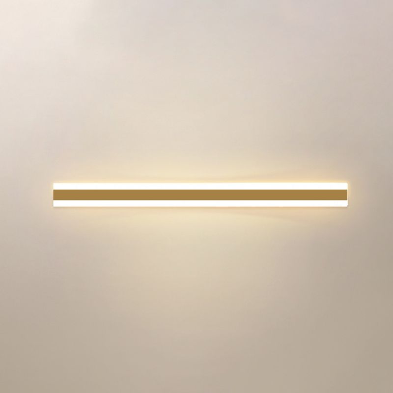 Forma lineal Luz de pared de metal Estilo moderno 1 Luz de montaje de pared de luz en oro