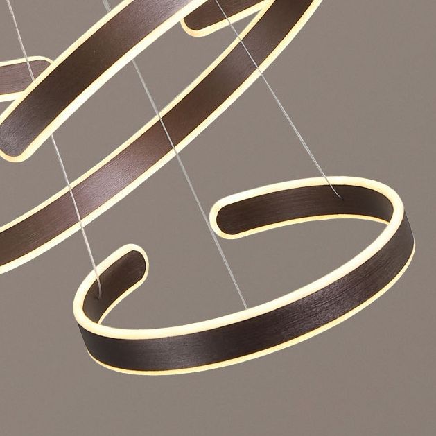 Coffee C landelera en forma de Simplicidad acrílica LED colgante colgante