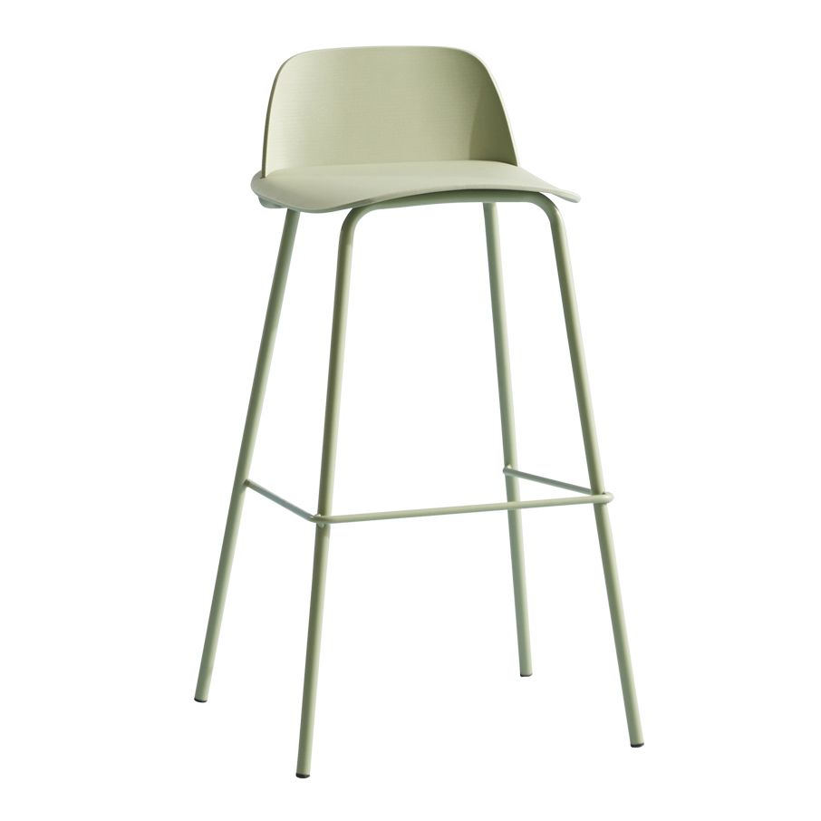 Milk Tea Shop Footrest Scandinavian Stool Matte Finish Plastic Barstool