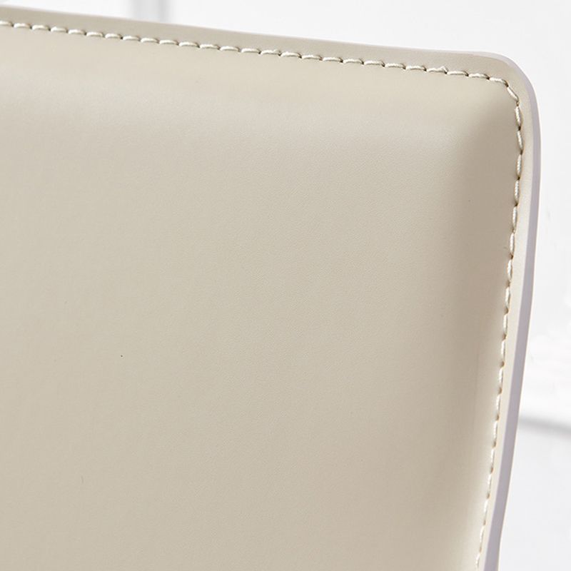 Contemporary Side Chair Faux Leather Solid Back Dining Room Chair for Indoor