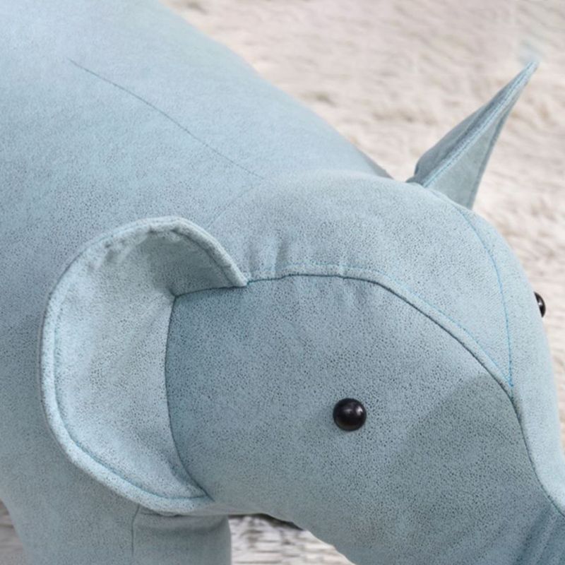 Fabric Pouf Solid Color Animal Shape Stain Resistant Modern Pouf Ottoman