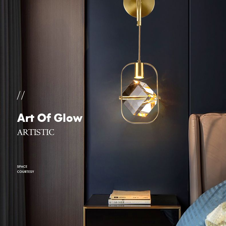 Leichter extravaganter Stil rechteckiger Wandleuchterkristall 1 Leichte Leuchten