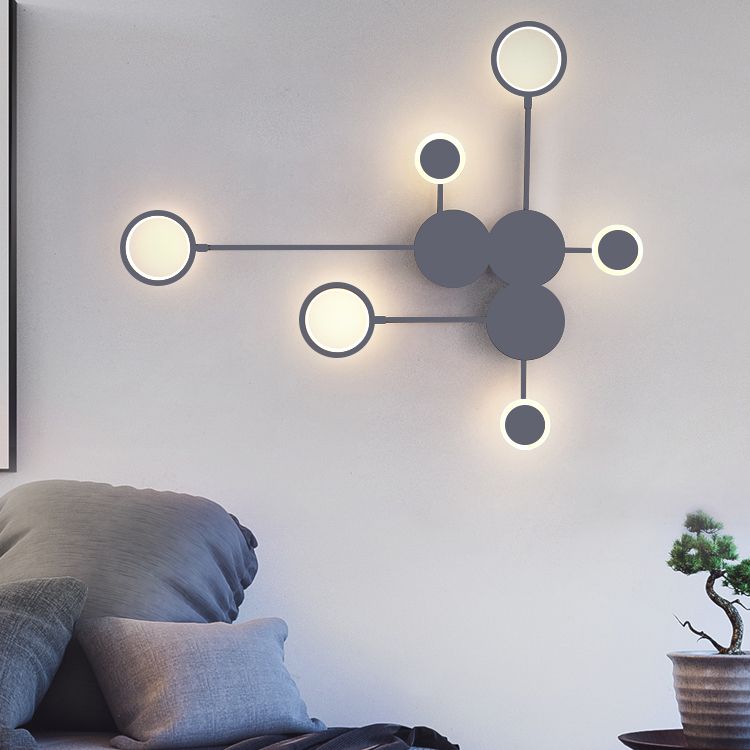 Géométrie Forme des lumières murales en métal Modern Style 6 Lampes de montage mural clair
