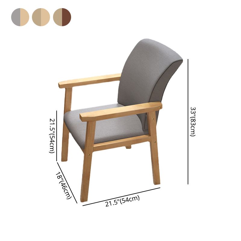 Chaise de salle à manger en bois de Style moderne, chaise simple à dossier solide avec bras de salle à manger pour cuisine