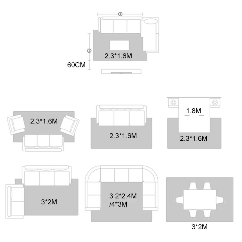 Contemporary Carpet Watercolor Area Carpet Polyester Washable Indoor Rug for Living Room