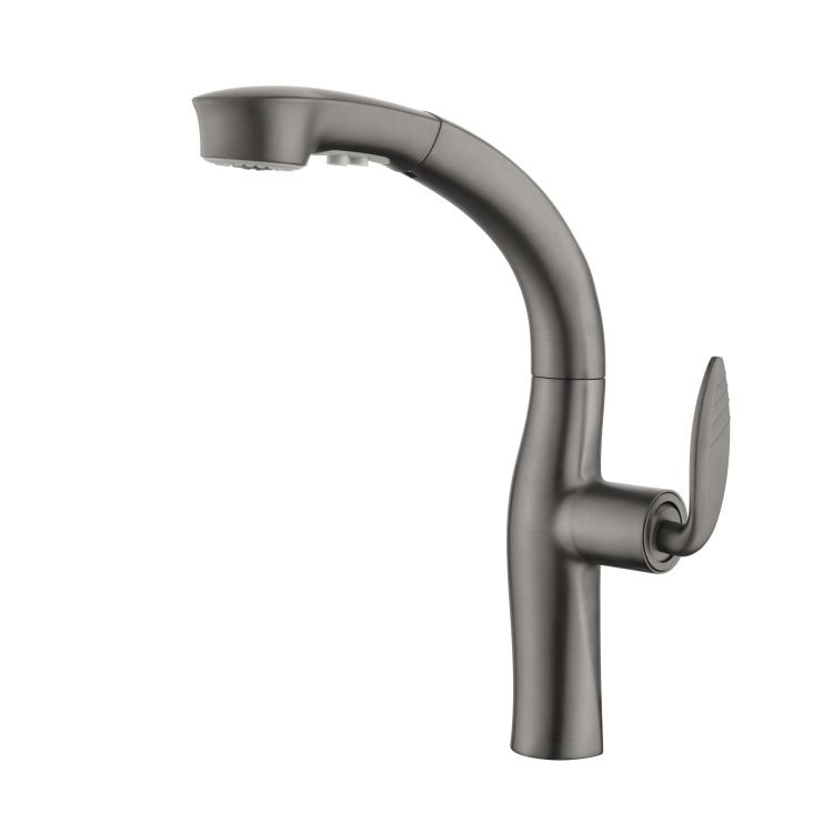 Contemporary Single Handle Kitchen Faucet Pull Out Desk Mounted Faucet