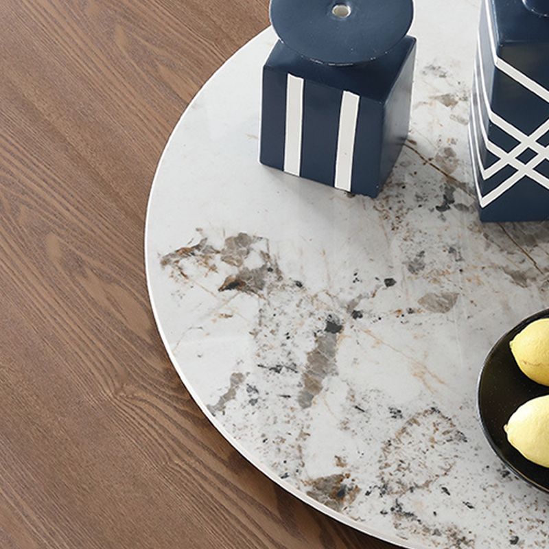 Modern Round Dining Table Wood Base Pedestal Table for Home Kitchen