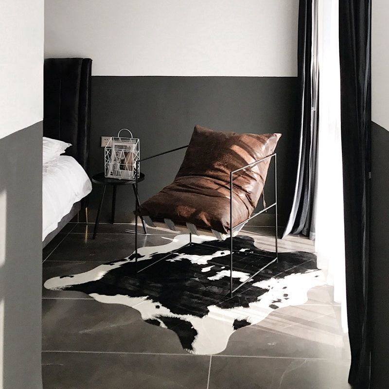 Multicolor Faux Animal Haut Teppichsynthetik Skandinavischer Teppich waschbarer Haustierfreundlicher Anti-Rutsch-Rückenenteppich für die Heimdekoration
