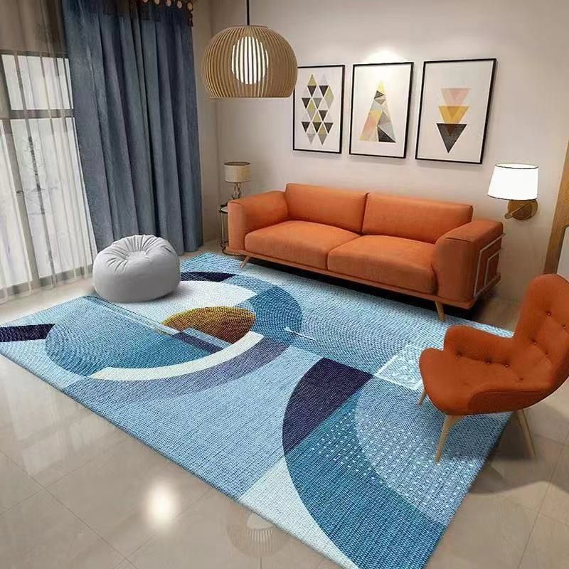 Gold Simple Carpet Polyester Graphic Carpet Stain Resistant Carpet for Living Room