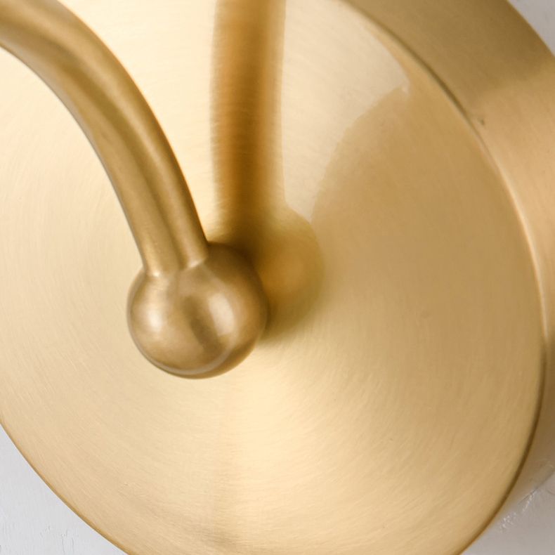 Modern Metal Wall Sconce 1 Light Wall Light with Glass Shade for Bedroom