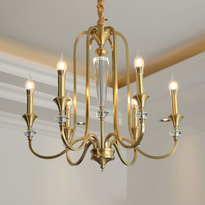 Lampada candele in stile coloniale Lumo Lampada a sospensione del soffitto metallico per soggiorno