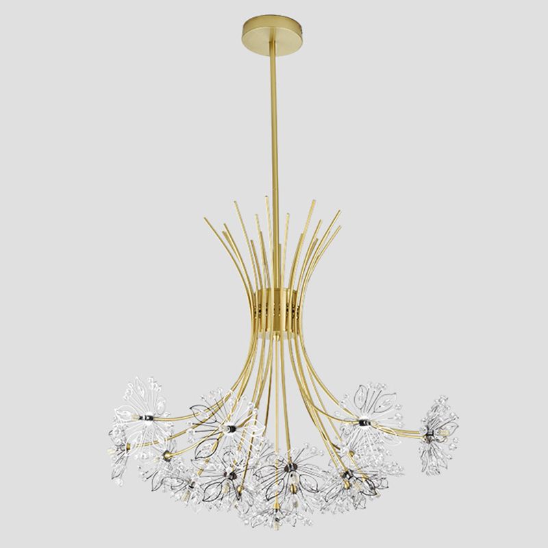 Zweige Anhänger Kronleuchter nordischer Luxusstil -Kristallhanglampe