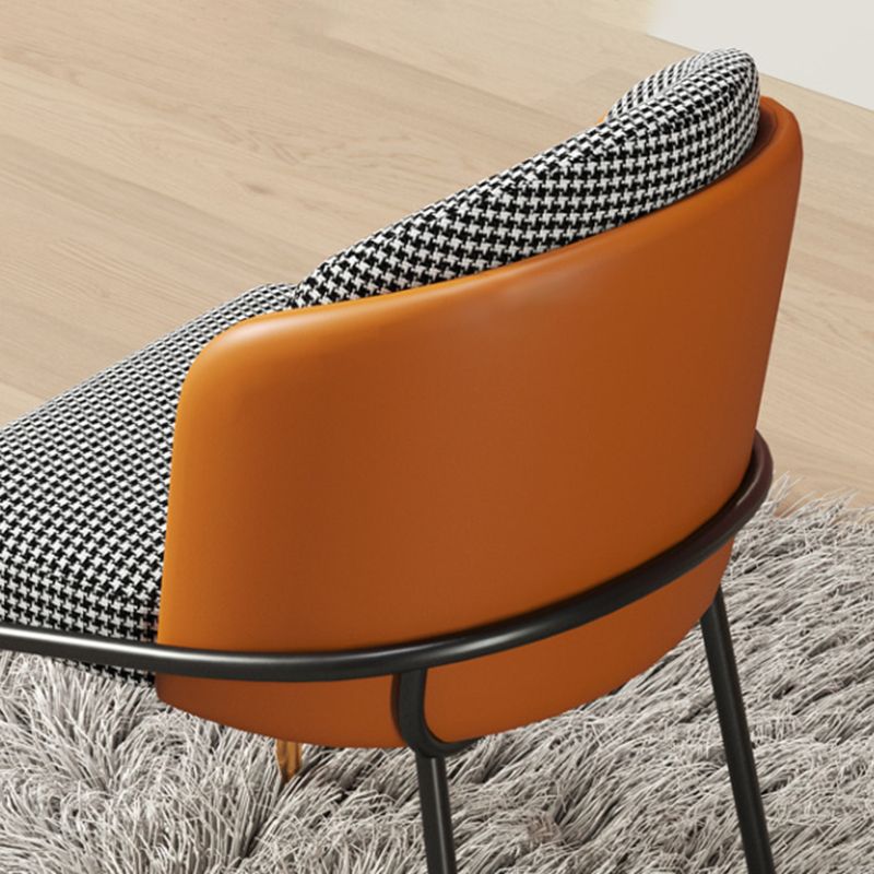 Sillas de comedor estilo Glam, sillas sin brazos para cocina con patas de metal