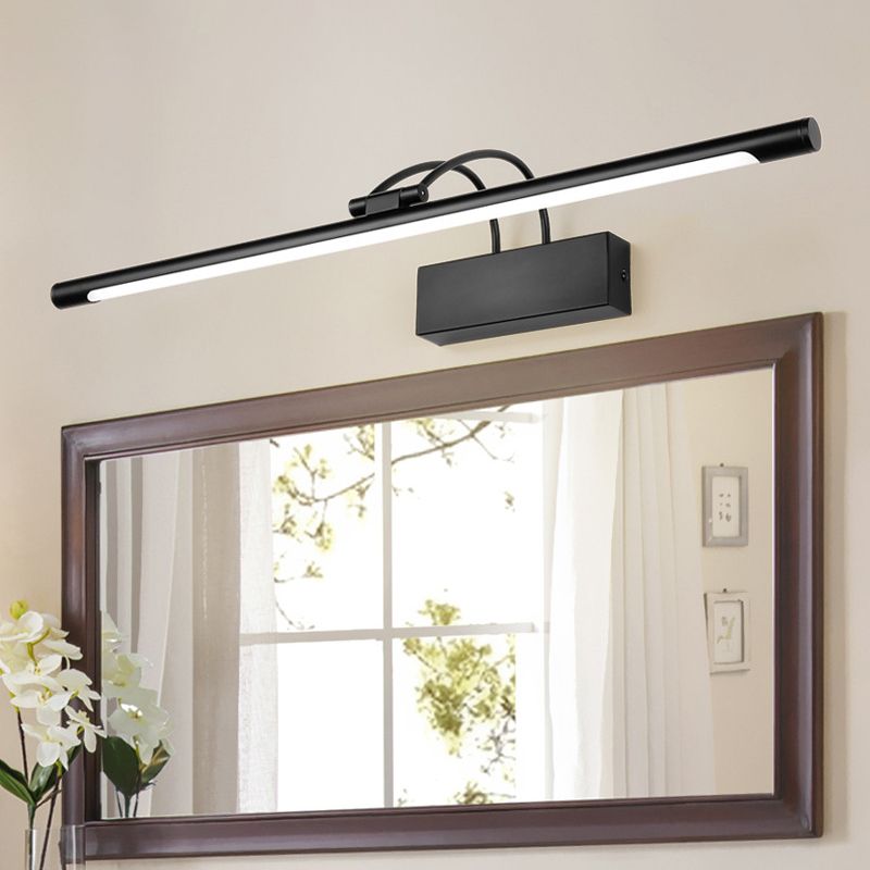 Metal Tubular Rotatable Vanity Sconce Simple Style LED Wall Mount Lighting for Bath