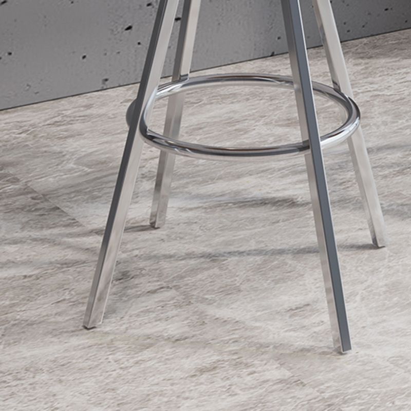 Industrial Style Barstools Leather Seats Metal 3 Legs Counter Stools for Dining Room