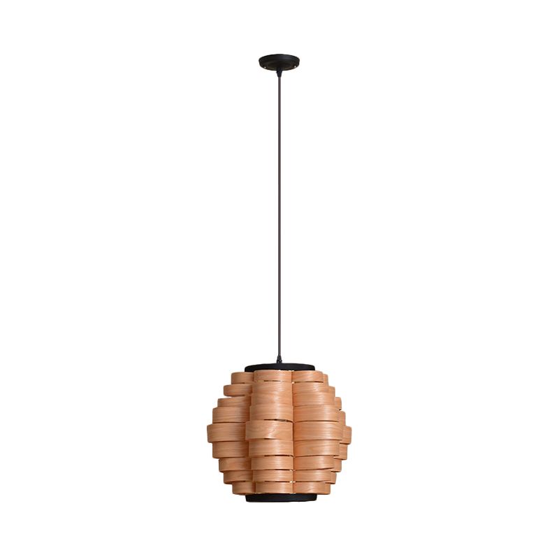 16 "/19,5"/23,5 "Weit Holzfass Schatten Hängende helle chinesische chinesische, leichte Pendellampe für Esszimmer