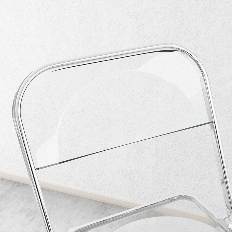 Silla lateral de comedor con respaldo abierto de estilo industrial, silla sin brazos de comedor de plástico para el hogar