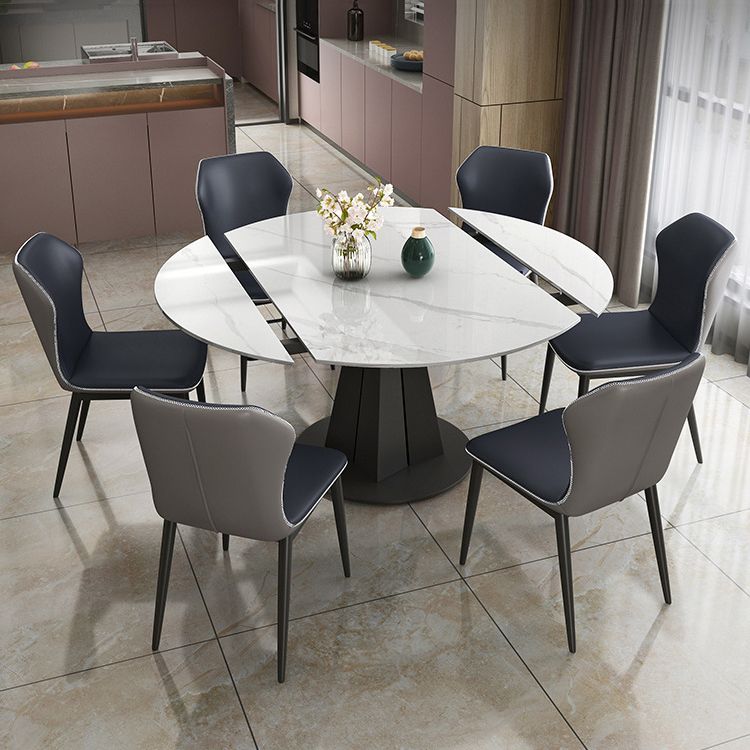 Modern Sintered Stone Dining Round Table Set 1/4/5/7 Pieces Dining Set