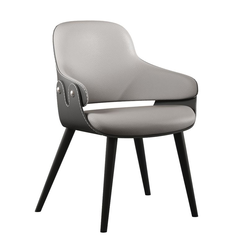 Home Faux Leather Dining Chairs Black Legs Dining Room Chair