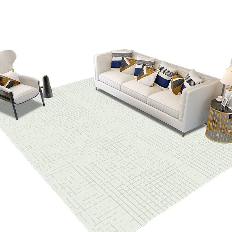 Beige Modern Rug Polyester Line Indoor Rug Tear Resistant Rug for Home Decor