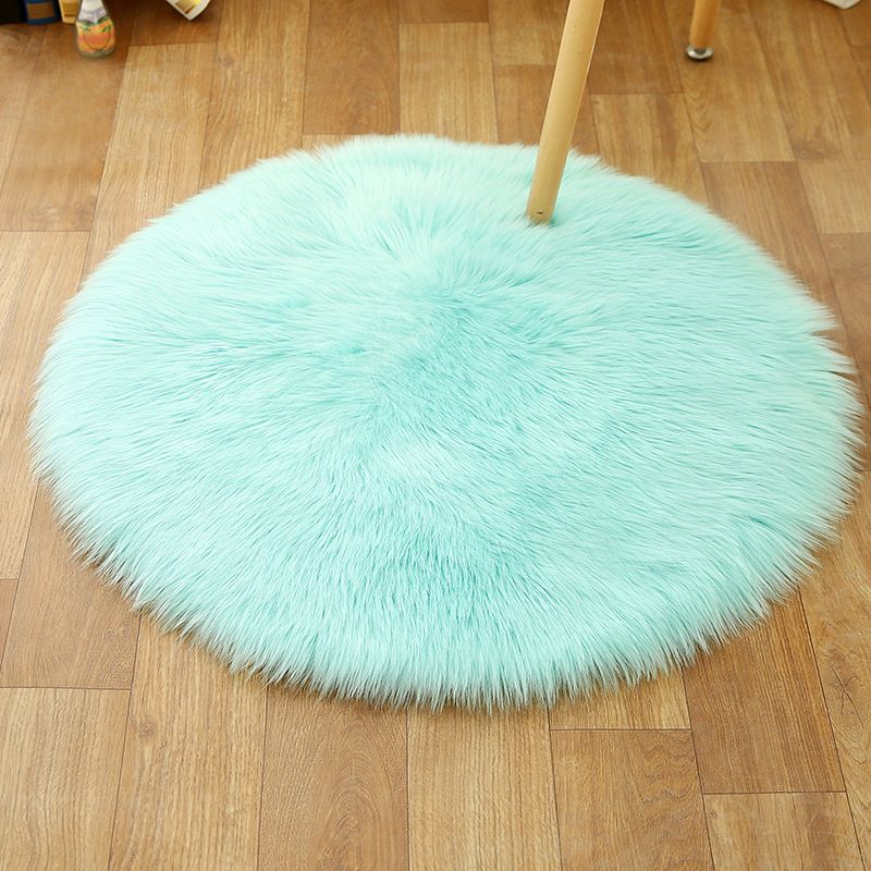 Comfort Girls Room Foot Rug Multicolor Plain Carpet Shag Pet Friendly Machine Washable Non-Slip Rug