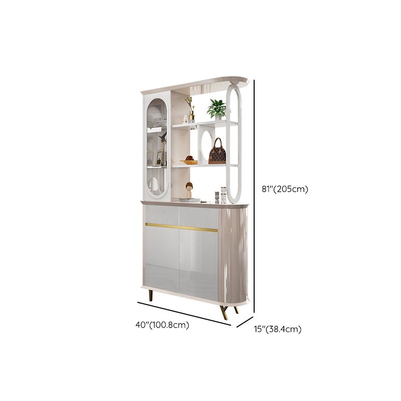 Contemporary Wooden Cabinet Solid Color Accent Cabinet with Drawer and Door