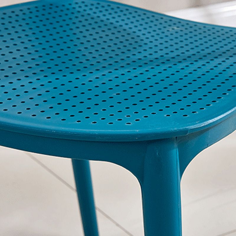 Silla lateral moderna de plástico para interior y exterior, silla lateral de comedor con respaldo abierto para el hogar