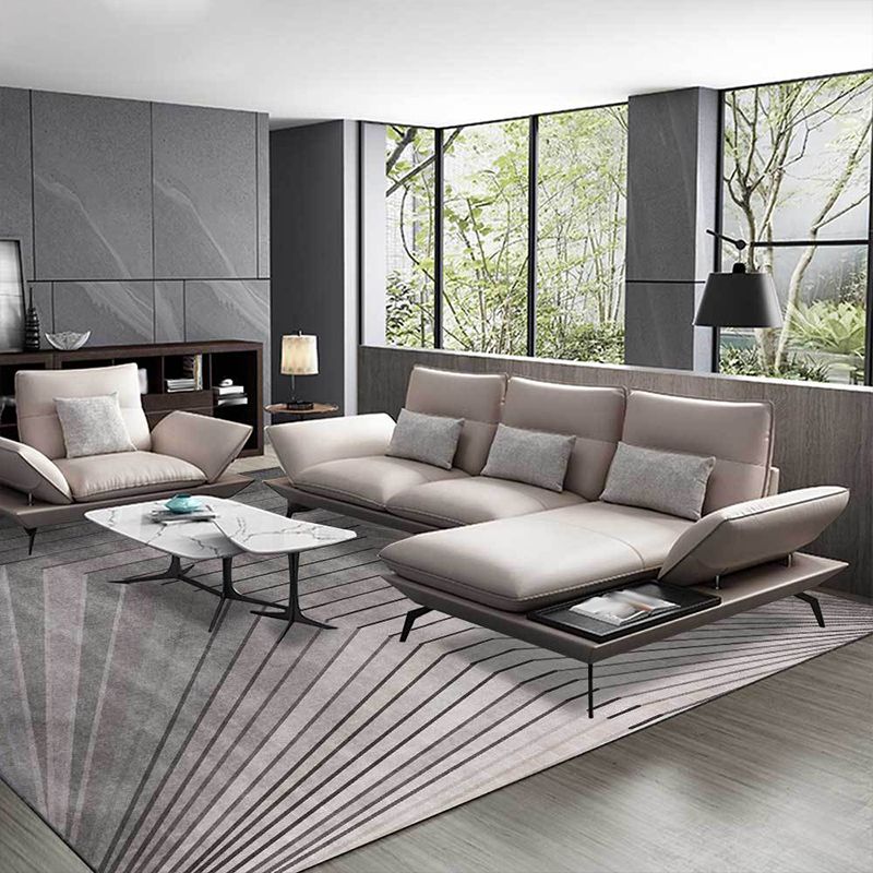 Unique Striped Pattern Rug Grey Simple Rug Polyester Washable Anti-Slip Backing Area Rug for Living Room