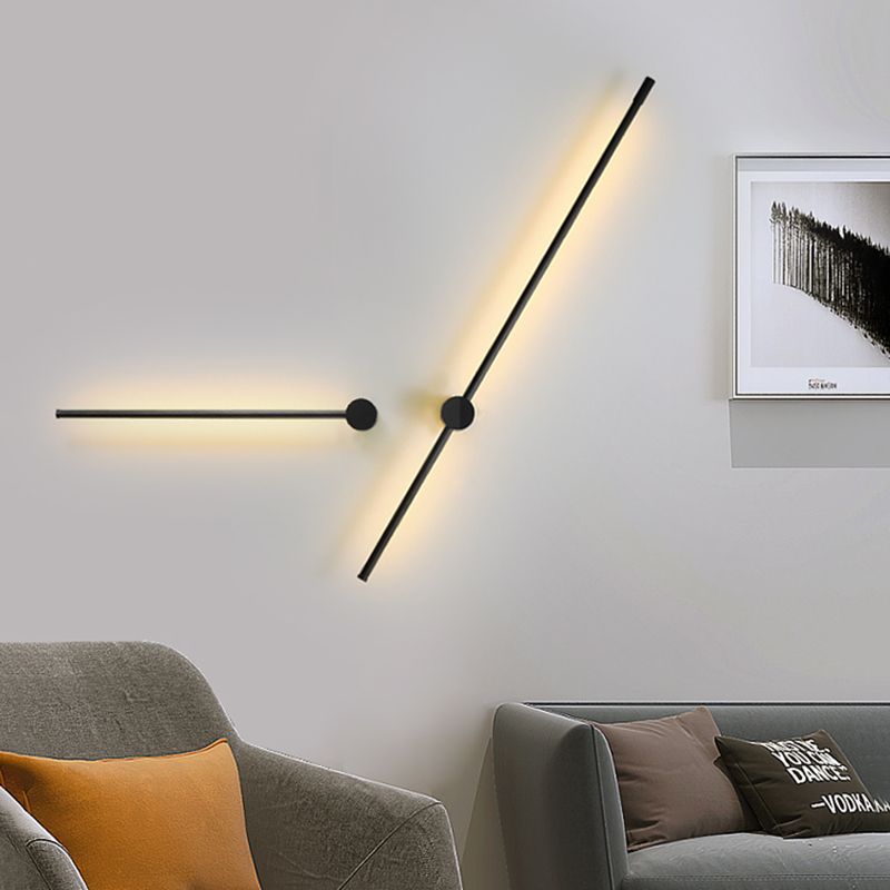 Modern Style Metallic Linear Wall Light Creative Lighting for Drawing Room Living Room
