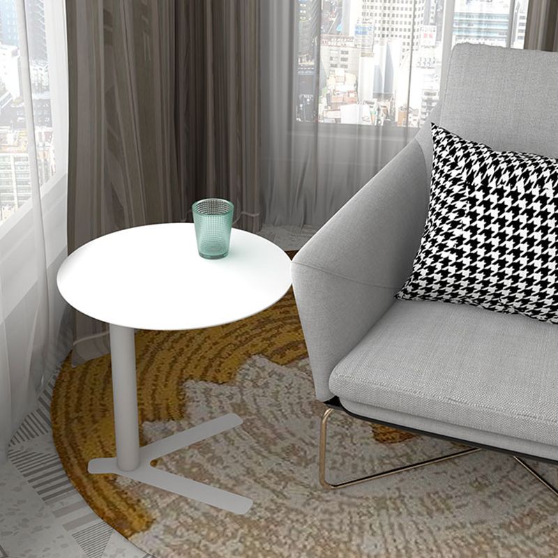 Round Metal Side Table 18"L X 18"W X 22"H Metal Pedestal Side End Snack Table