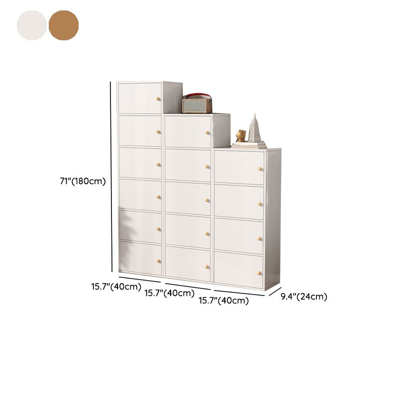 Modern Wooden Accent Cabinet Rectangle Storage Cabinet with Drawer
