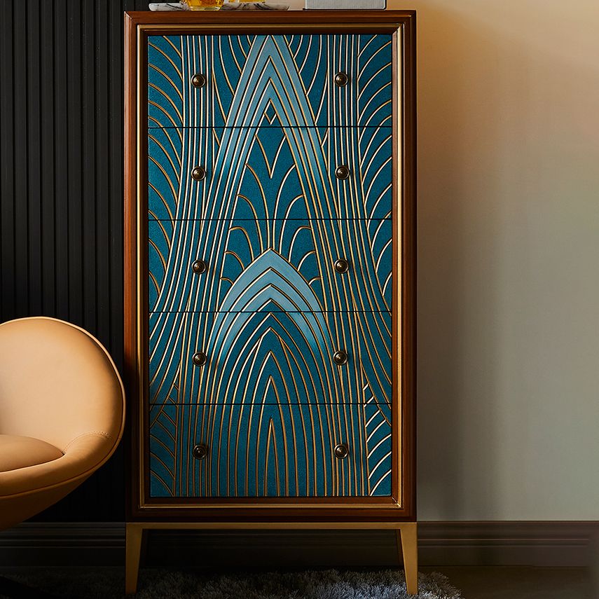 Lingerie Chest with Wood Top and Legs Chest with Drawers for Bedroom