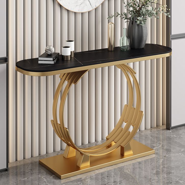 31" H Glam Console Accent Table Antique Finish Console Sofa Table