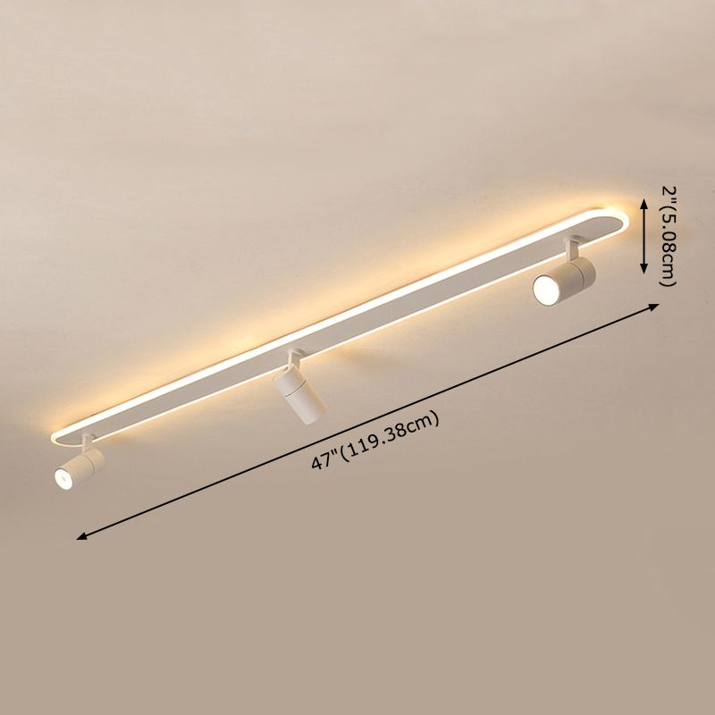 Montage encastré linéaire en aluminium, nouveau luminaire monté au plafond blanc moderne avec projecteur