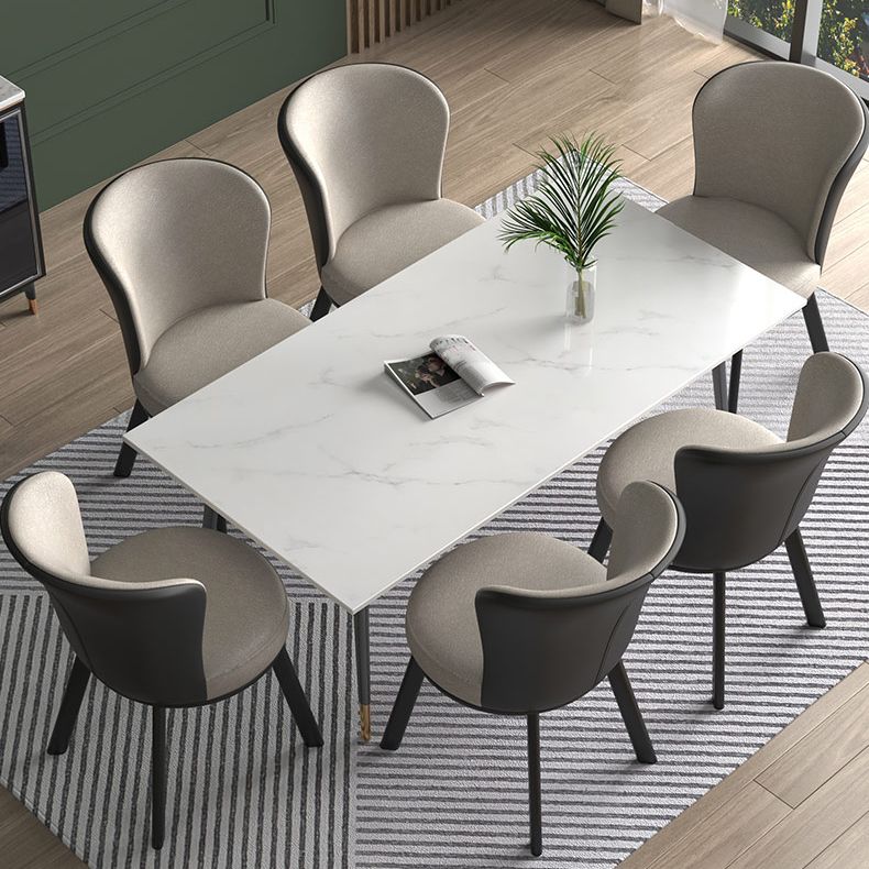 Eigentijdse stijl eetkamerstoelen keuken matte afwerking eetstoelen met metalen benen