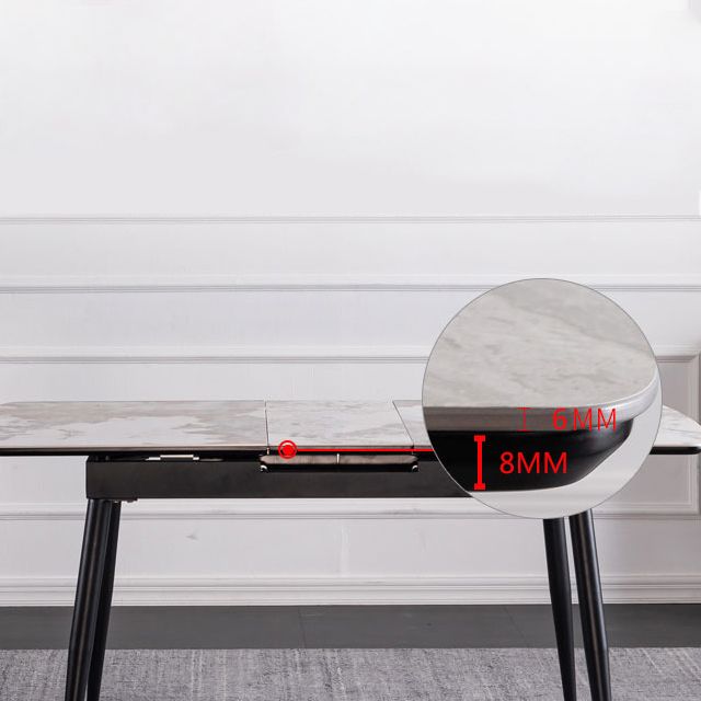 Stone Rectangle Dining Table with Leaf Furniture for Restaurant
