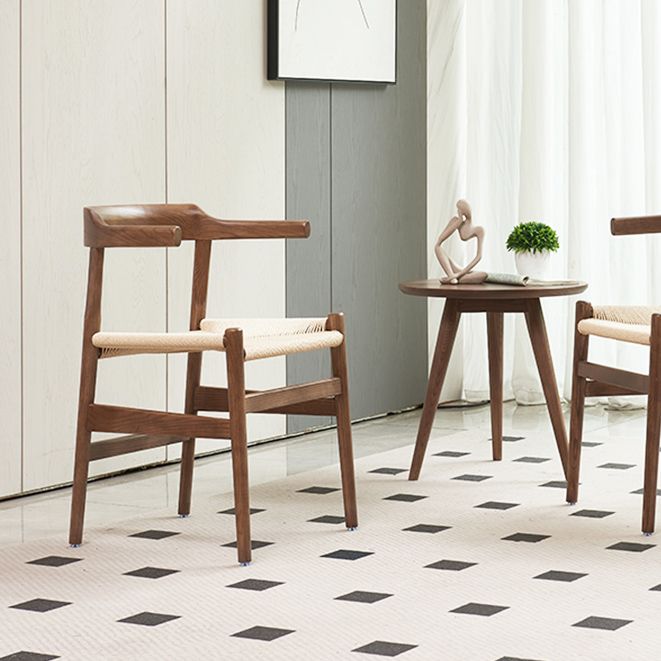 Contemporary Style Open Back Solid Wood Home Use Dining Side Chair